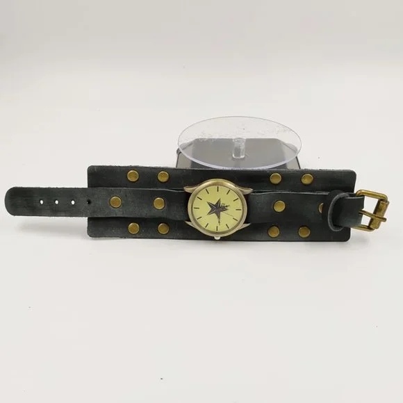✨✨BRAND NEW Punk Style Vintage Leather Men's Watch - Picture 3 of 5